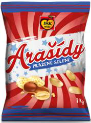 Arašídy pražené solené 1000 g/10