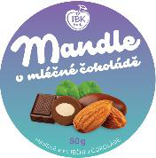 Zobrazit fotografii 2 z 2: Mandle v mléčné čokoládě, 80 g