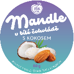 Zobrazit fotografii 2 z 2: Mandle v bílé čokoládě s kokosem, 80 g