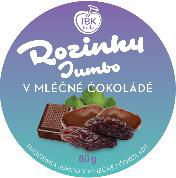 Zobrazit fotografii 2 z 2: Rozinky JUMBO v mléčné čokoládě, 80 g