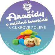 Zobrazit fotografii 2 z 2: Arašídy v barevné čokoládě, 80 g