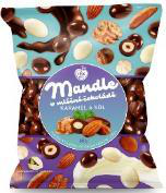 Mandle v mléčné čokoládě karamel a sůl 80 g/20
